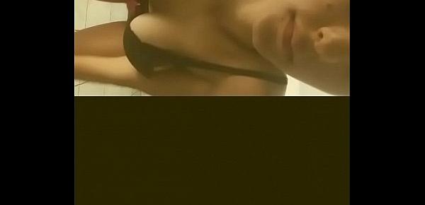  19yrs Mexican babe give strip tease and gets horny from playing with her tits